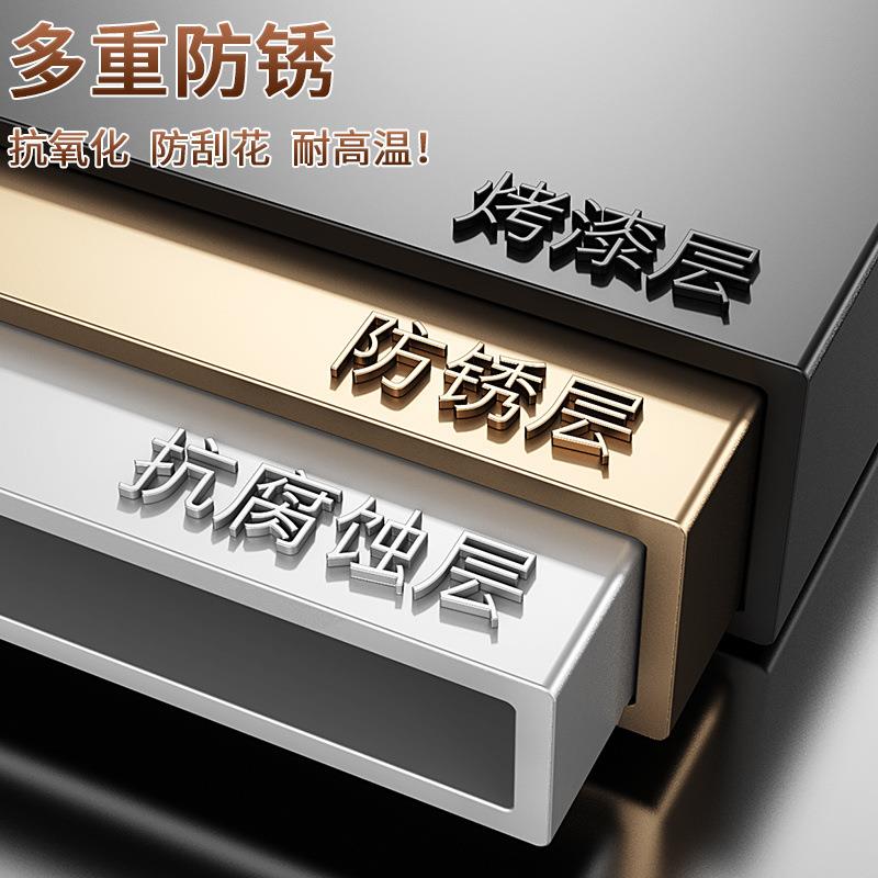 厨房多层带柜门免打孔防尘调味料置物架壁挂式储物柜墙上收纳架子