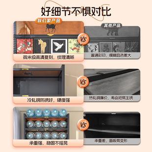 古风家用柜书柜钢制靠储墙铁艺书架TXT防尘柜落地收中纳柜物柜置