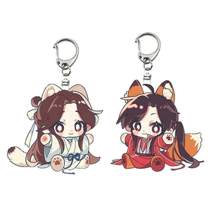 天官赐福动漫周边同人钥匙扣亚克力夹层双面谢怜花城挂件书包挂饰