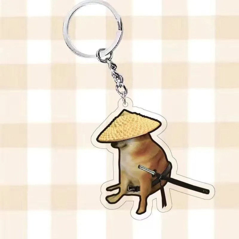 恶搞cheems宠物钥匙扣可爱柴犬挂件搞笑亚克力表情包ins沙雕礼物8