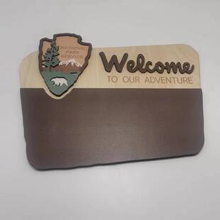 Welcome Sign木质摆件装饰欢迎标志标识木牌装饰38cm标志木牌跨境