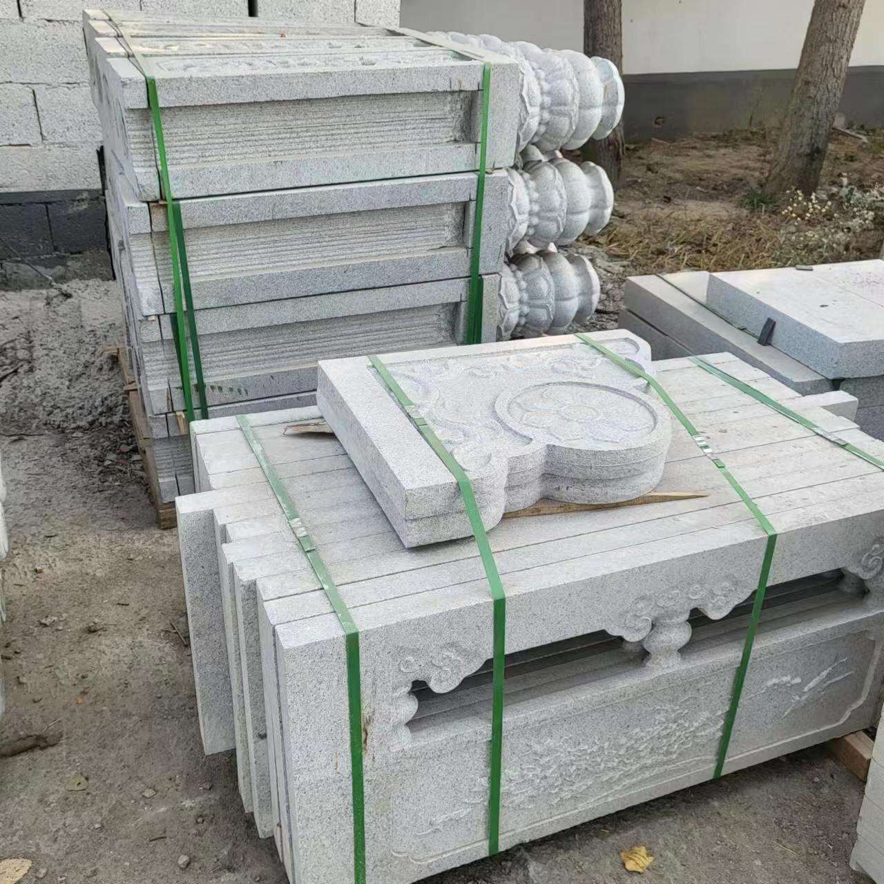 可定花岗岩青石石栏杆石栏板生产可安装河道景区护栏石栏杆