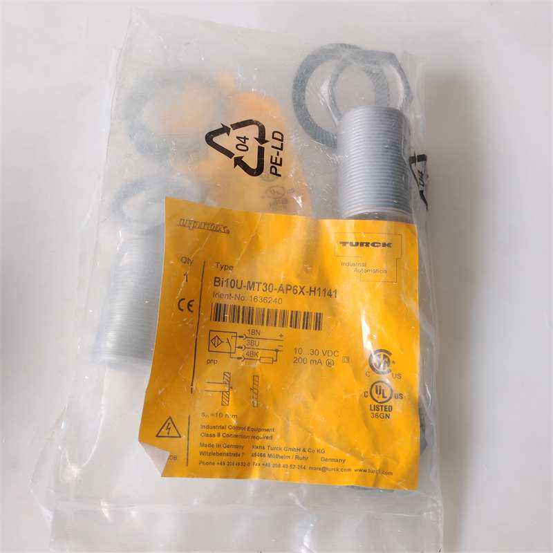 BI10U-MT30-AP6X-H1141货号1636240原装图尔克接近开关抗磁场干扰