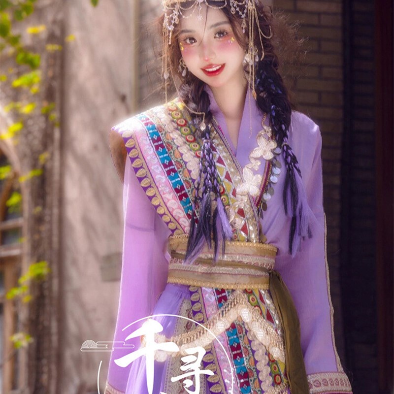 现货藏袍藏族服装网红同款民族舞蹈演出个人拍照云南大理