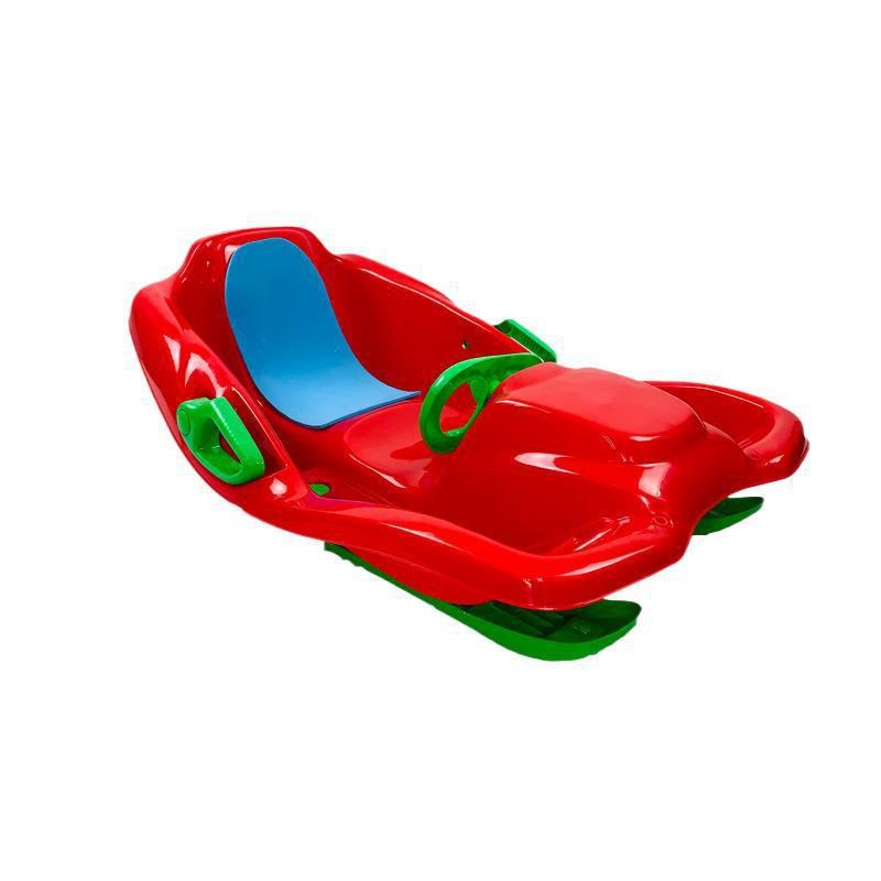 现货加厚小汽车滑雪板滑冰车塑料滑雪爬犁滑草板儿童孩子成人滑雪