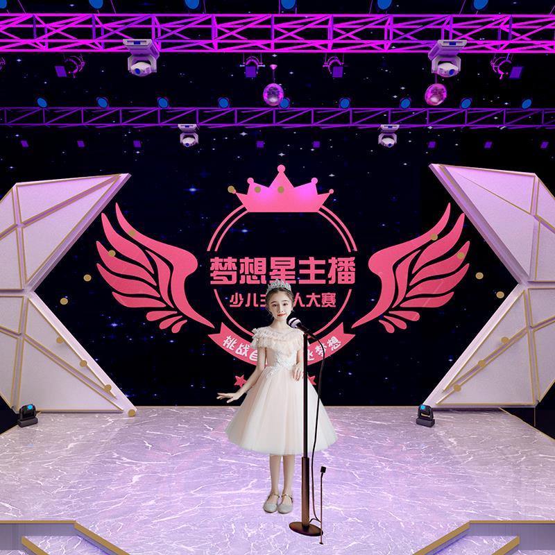 口才教室装饰播音小主持人声乐舞台背景培训机构班文化布置墙贴面