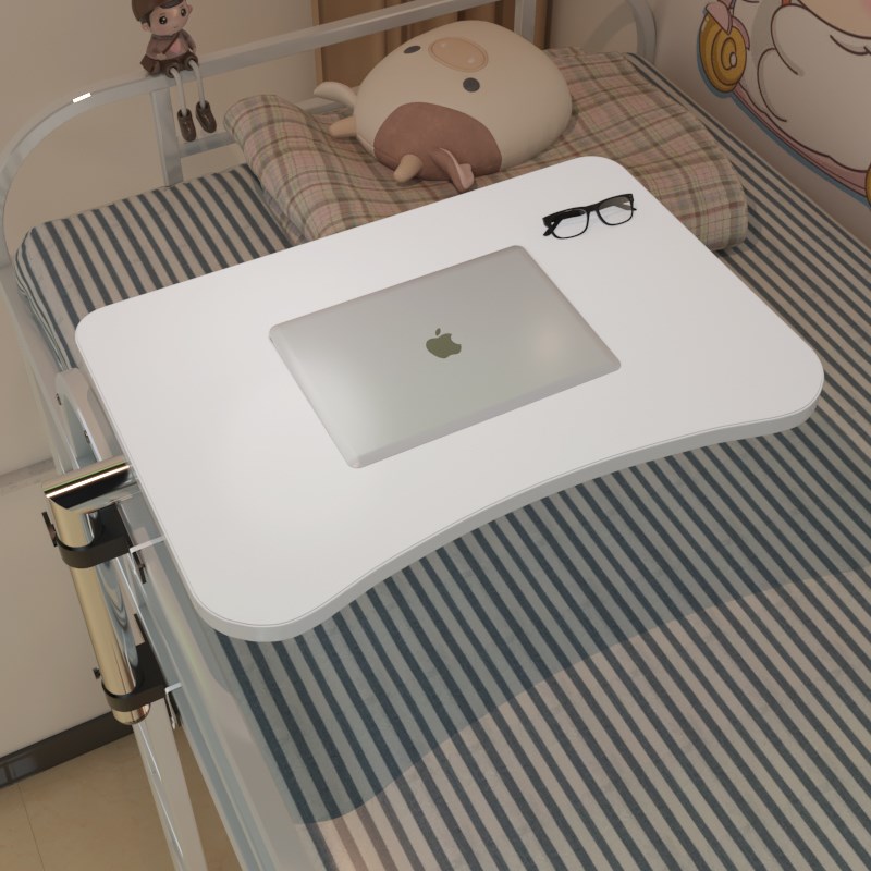 寝室宿舍侧边可旋l转桌子学生吃饭追剧小桌板可升降折叠床上电脑
