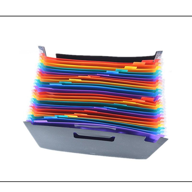 竖式风琴包文件夹A4大容量彩色多层插页资料册多功能24层手风琴夹