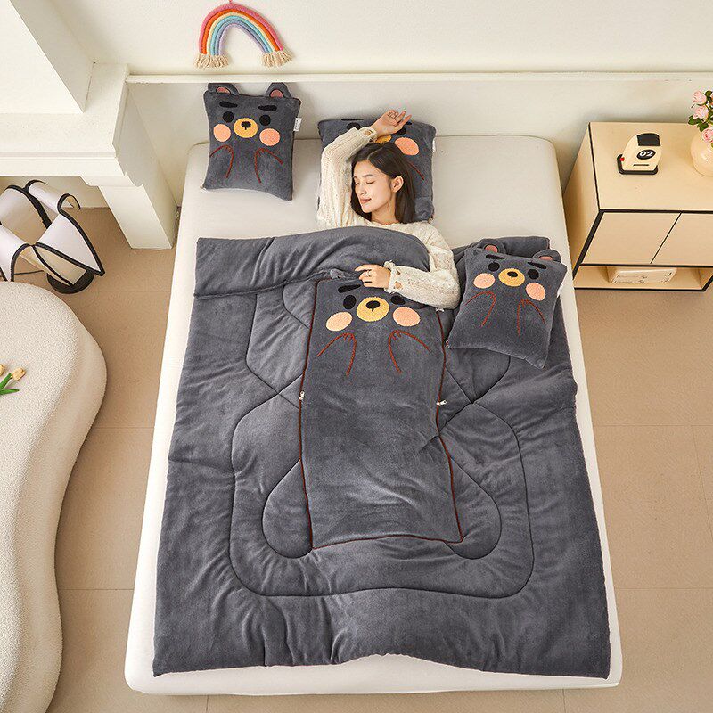 抱枕被子两用午休二合一加厚汽车载折叠多功能沙发盖毯汽车靠垫冬,居家布艺,抱枕被,淘宝优惠券,粉丝福利购,淘宝优惠卷