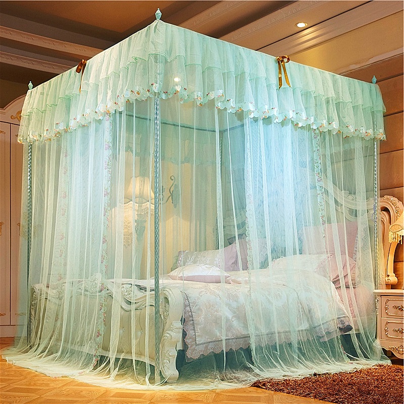 蚊帐2022新款高级家用卧u室2021加厚加密支架杆加粗可易拆洗大床