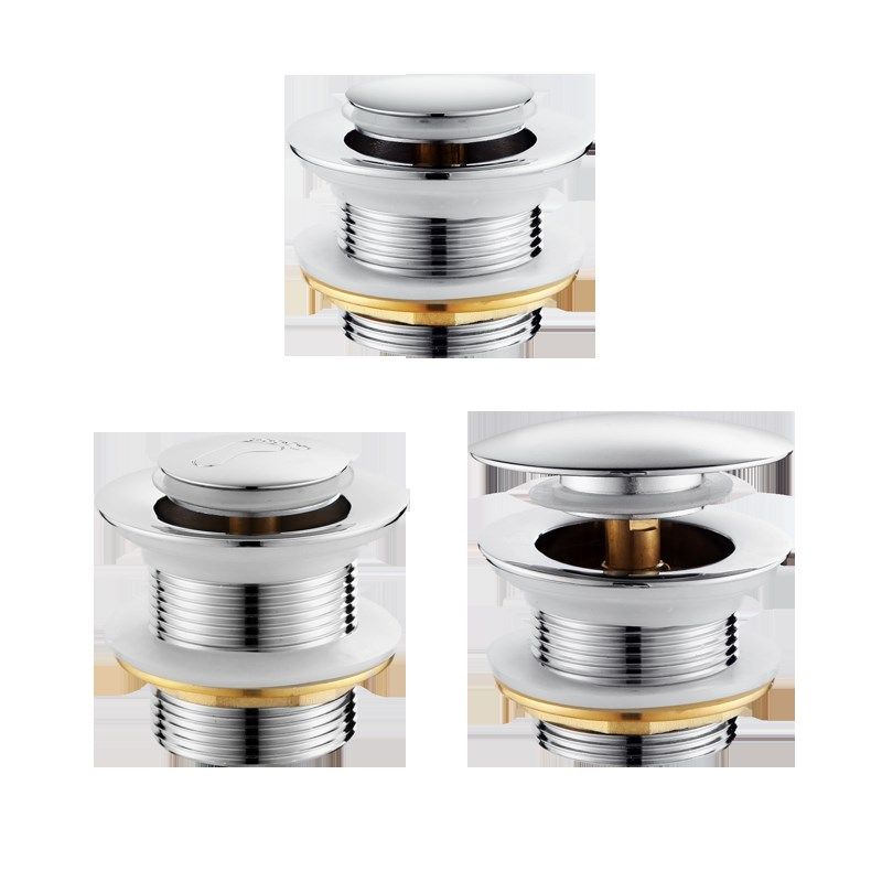 浴缸下水器配件全铜弹跳芯脚踩式淋浴房木桶排水器婴儿洗澡盆去水