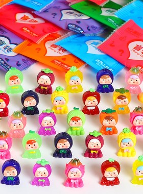 盲袋惊喜拆迷你水果崽崽卡通潮玩儿童礼物桌面装饰摆件树脂配件