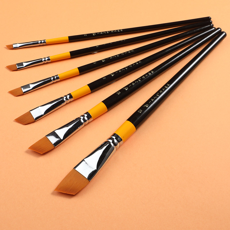 斜头尼龙画笔水粉笔美术油画丙烯数字油画水彩笔单支艺考画笔套装,文具电教/文化用品/商务用品,水粉/水彩/油画专用笔,淘宝优惠券,粉丝福利购,淘宝优惠卷