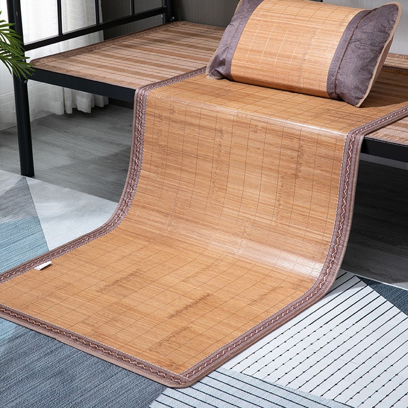 夏季双面凉席宿舍0.8/0.9m竹席寝室上下铺竹席子1.2米可折Y叠120C