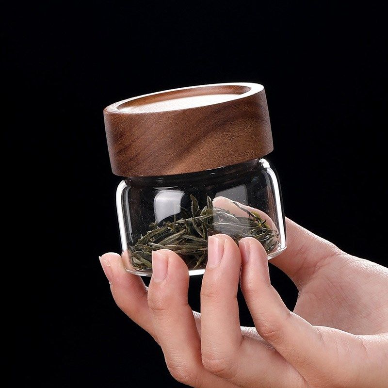 茶叶罐咖啡粉密封罐咖啡豆保存罐便携迷你玻璃瓶玻璃罐分装小罐子