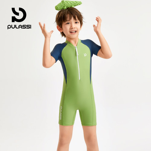 pulassi儿童泳衣中大童泳裤男童