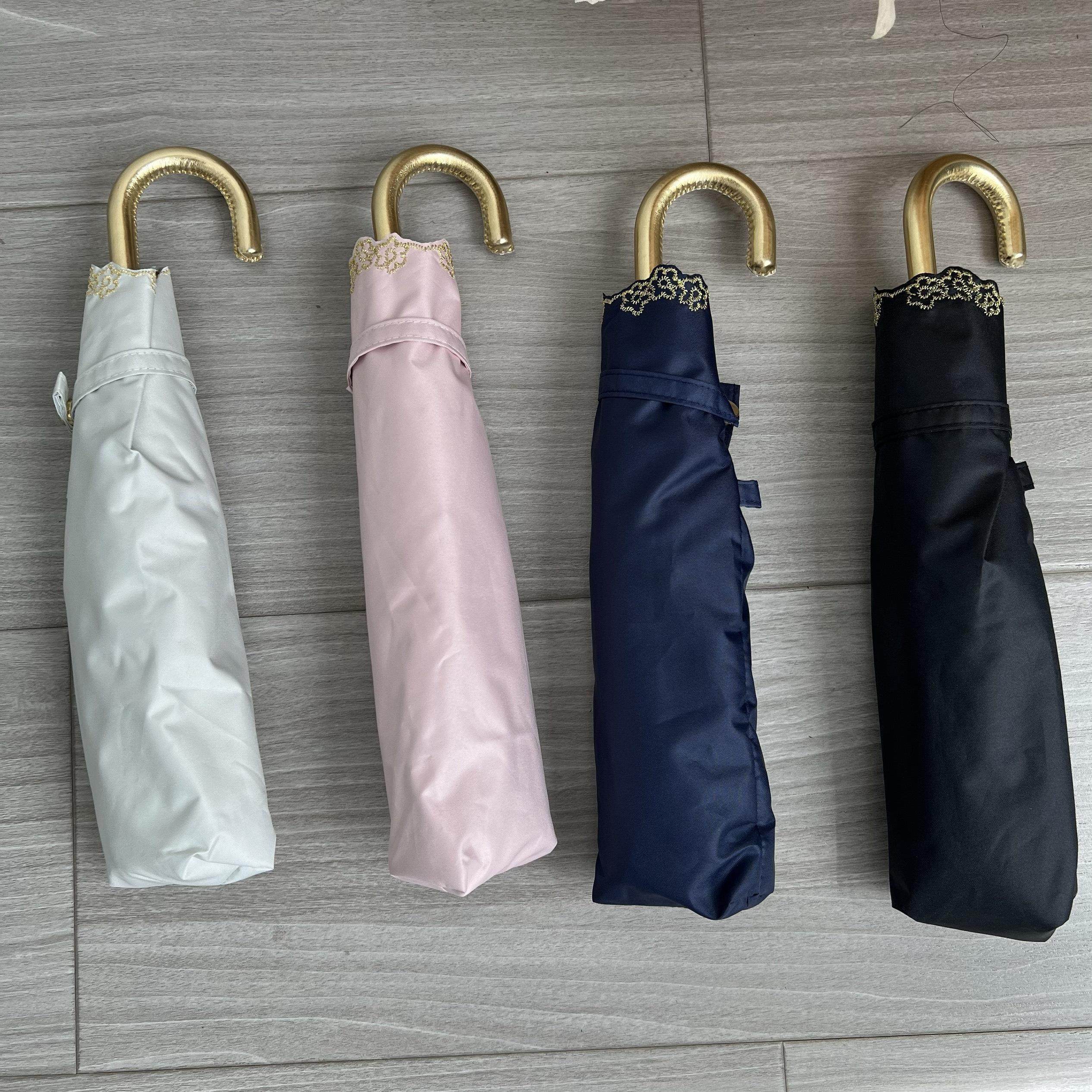 小巧轻便彩胶防晒伞遮光遮热晴雨两用太阳伞刺绣边折叠遮阳伞,居家日用,伞,淘宝优惠券,粉丝福利购,淘宝优惠卷