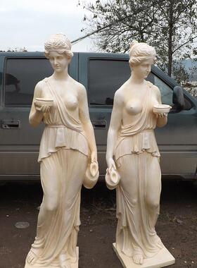 欧洲人物雕像创意屋庭院装饰装饰品大型工艺品模型落地花园雕塑