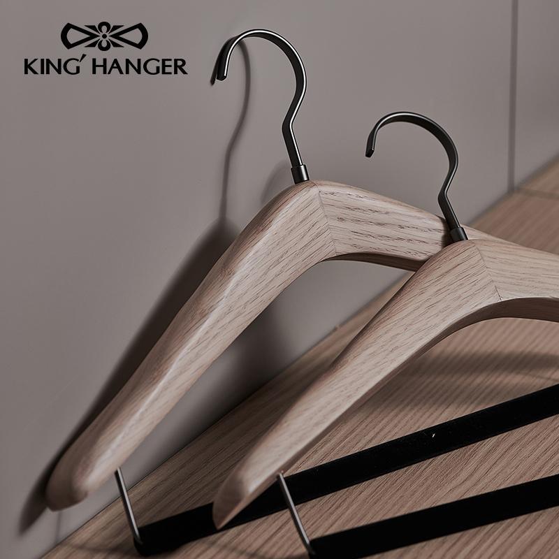 金领结原木实木衣架高端木质衣挂高档卧室衣柜衣帽间酒店高级衣撑