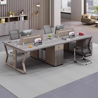 屏风办公桌员工位四人位职员财务桌椅组合办公室简约现代2人卡座