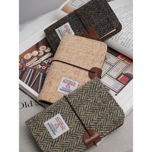 哈里斯花呢手分类帐M5笔记活页笔记本自定义手分类帐皮瓣口袋裤子