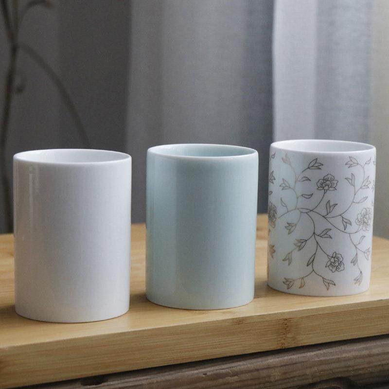 陶瓷茶杯家用水杯单杯主人杯大号直口杯牙刷漱口杯牛奶杯白瓷简约,餐饮具,茶杯,淘宝优惠券,粉丝福利购,淘宝优惠卷