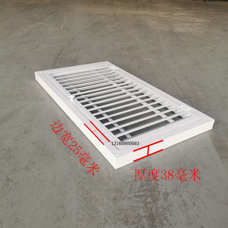 铝合金百叶窗方通单开门室外防雨门窗出风口门较式回风.百叶可定