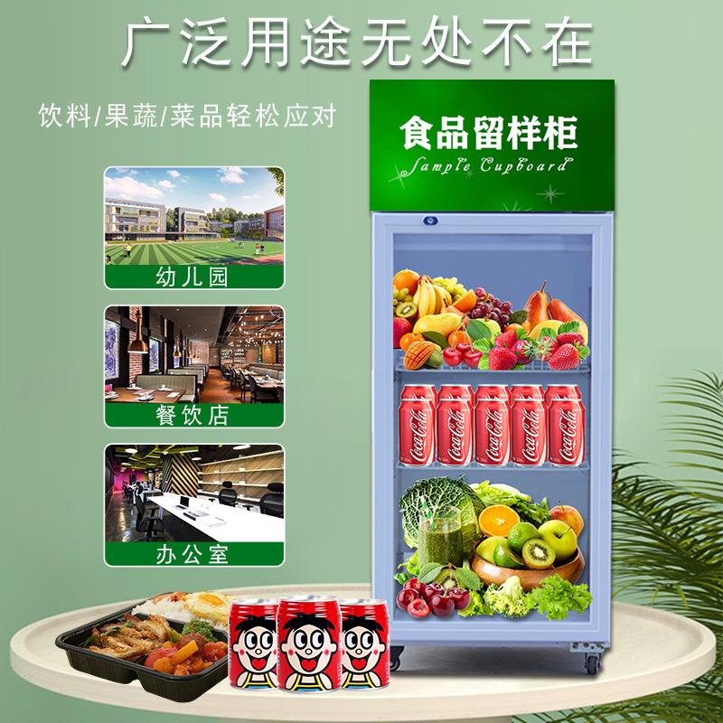 商用435立冷藏展柜玻小璃门示保鲜柜茶叶冰箱单门饮料柜食品留样