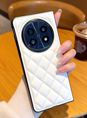 津齐适用oppofindn5手机壳小香风菱形格子findn3flip保护皮套超薄防摔软壳oppofind2flip高档大牌时尚潮高级
