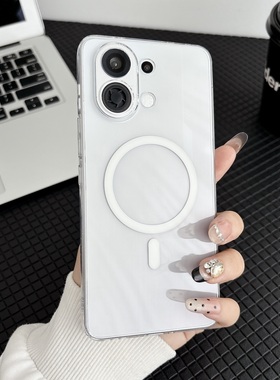 适用OPPOK13Turbo手机壳K13TurboPro新款磨砂全透明磁吸无线充电0PP0K13保护套全包边散热肤感亚克PC力轻薄5G