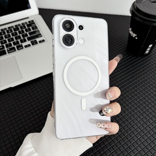 适用OPPOK13Turbo手机壳K13TurboPro新款磨砂全透明磁吸无线充电0PP0K13保护套全包边散热肤感亚克PC力轻薄5G