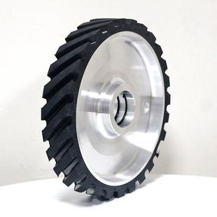 100M砂体 砂带机橡胶轮轴承孔从铝芯轮抛光机被动轮打光罐磨过00