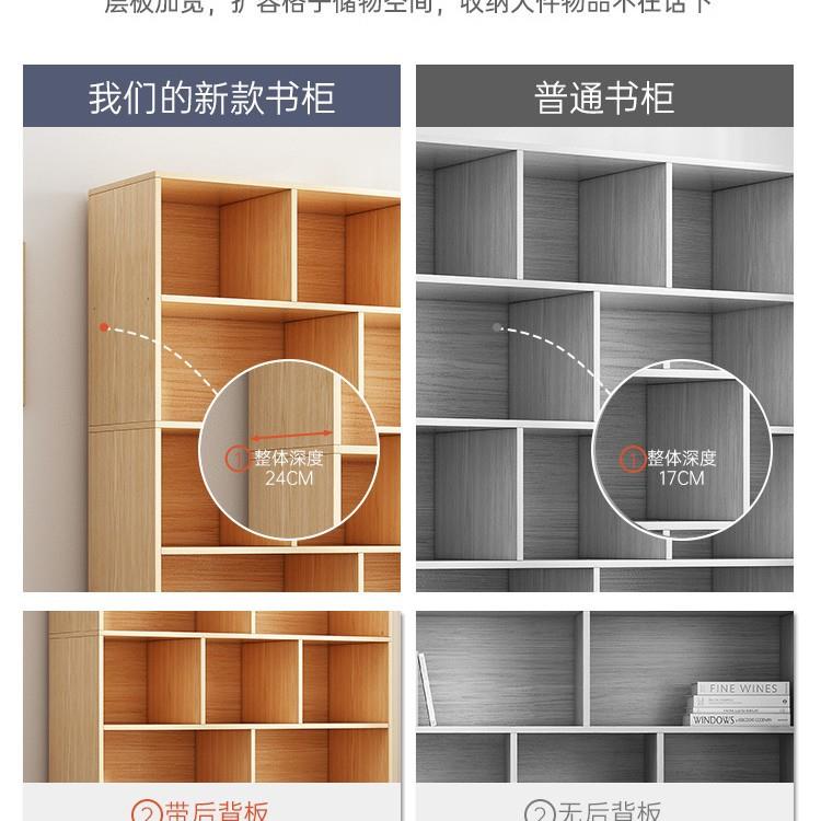 简易书架落置物架家用厅靠墙FYU客收纳架地多办公室储物柜现代层