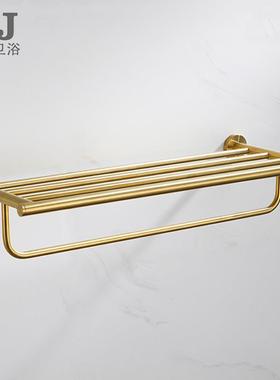 跨境3巾75804不锈钢浴巾架酒工程浴室卫生间毛杆双店层壁挂式置物