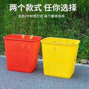 牛娃漏水塑料背篓镂空加厚大型户外家用耐用磨采摘水果熟胶背篼