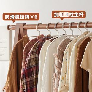 众之亿实木衣帽架家用落地衣架杆卧室房间挂衣架室内简易晾衣服架