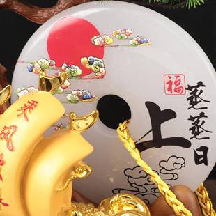 饰品中式 一帆风顺船平安扣摆件公司办公桌玄关装 家居流沙客厅摆设