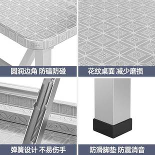 不锈钢简DGQ叠折桌家用小户型吃餐桌易桌子户外烧烤摆饭摊桌方办