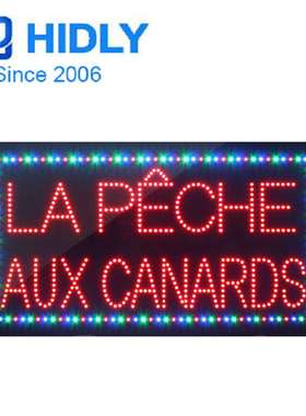 出口法国LED招牌24小时营业招牌LED La pêche aux canards sign
