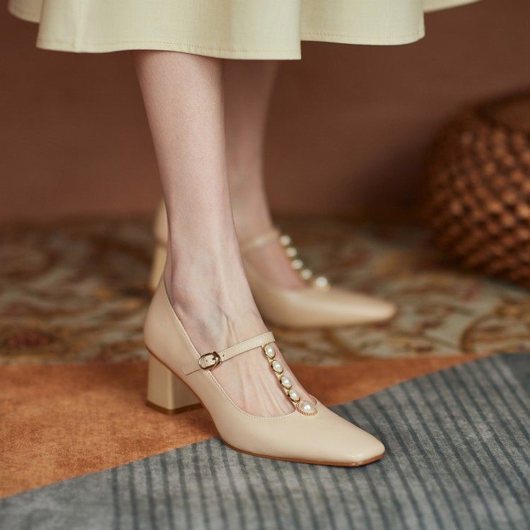 杏色玛丽珍鞋女鞋2023年春夏新款小众设计感珍珠平底浅口气质单鞋,户外/登山/野营/旅行用品,登山鞋/徒步鞋,淘宝优惠券,粉丝福利购,淘宝优惠卷