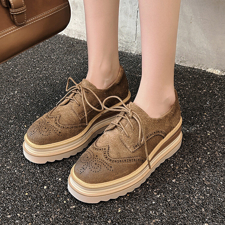 小众轻奢2025秋冬手工女鞋跨境外贸复古单鞋低帮布洛克雕花坡跟,户外/登山/野营/旅行用品,登山鞋/徒步鞋,淘宝优惠券,粉丝福利购,淘宝优惠卷