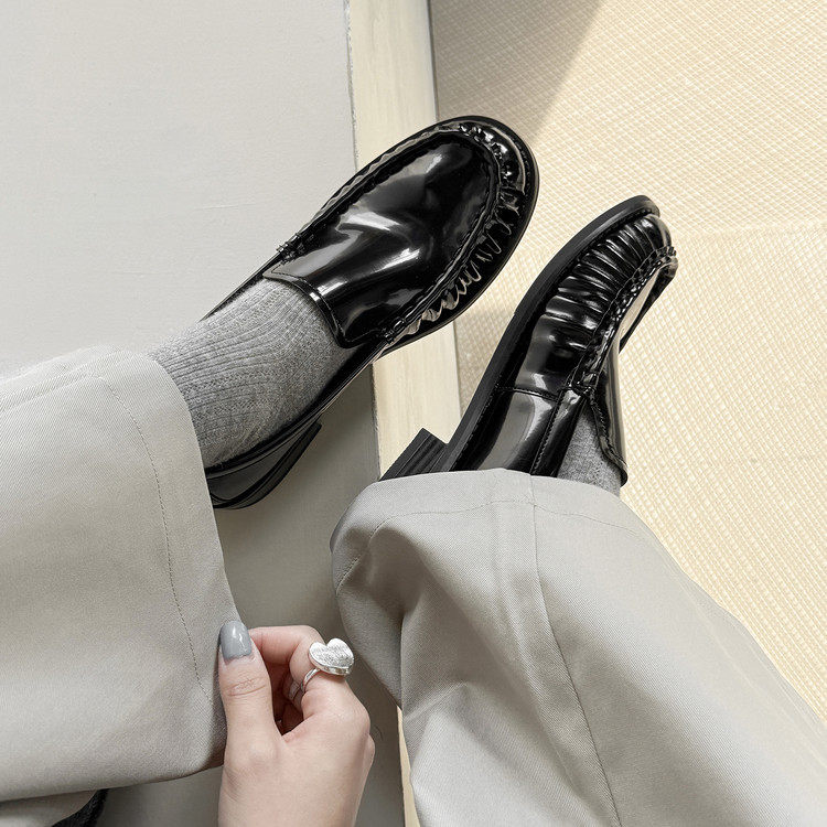 伊德庄园～！英伦绒面粗跟乐福鞋女深口小皮鞋通勤鞋一脚蹬单鞋,女装/女士精品,休闲裤,淘宝优惠券,粉丝福利购,淘宝优惠卷