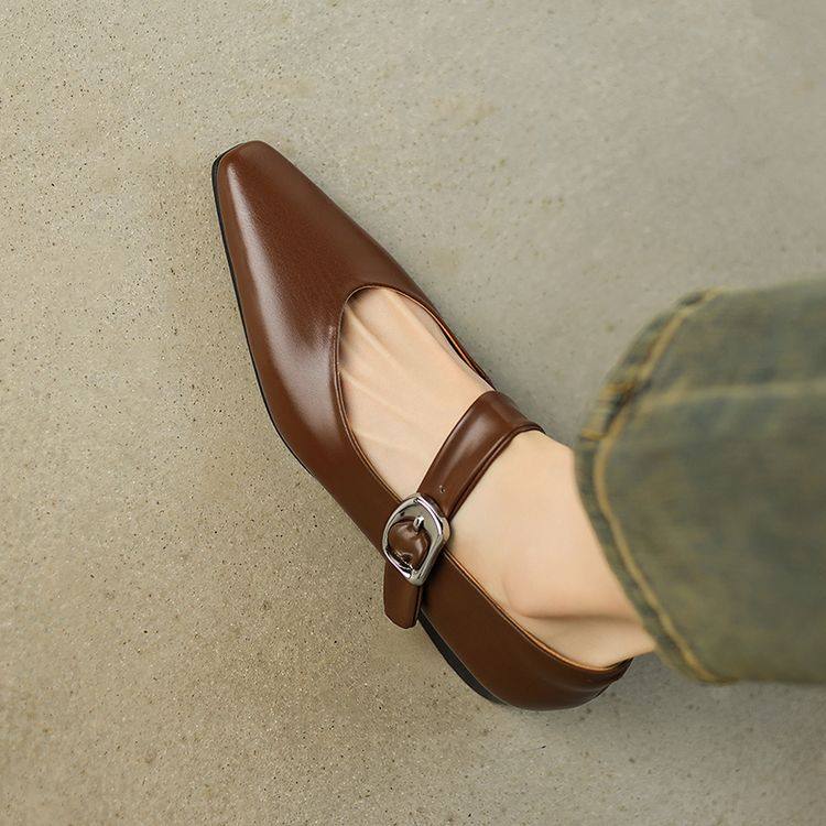 韩版平底玛丽珍单鞋女2025春新款女鞋小方头浅口一字式扣带小皮鞋,户外/登山/野营/旅行用品,登山鞋/徒步鞋,淘宝优惠券,粉丝福利购,淘宝优惠卷