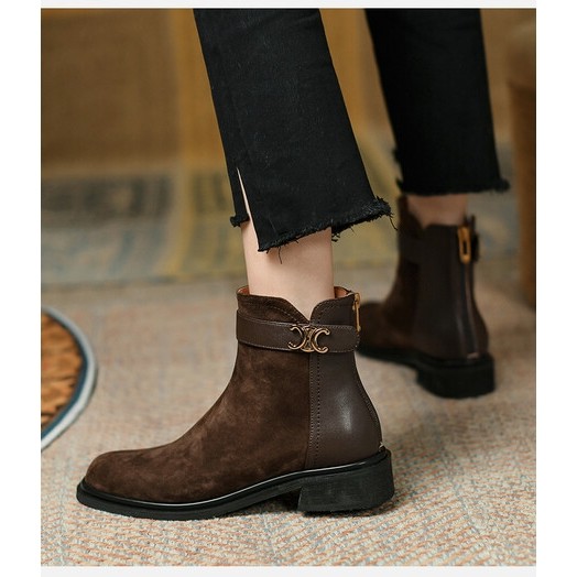 秋冬新款圆头英伦复古低跟女短靴磨砂羊皮短筒侧拉链女鞋皮靴,户外/登山/野营/旅行用品,登山鞋/徒步鞋,淘宝优惠券,粉丝福利购,淘宝优惠卷