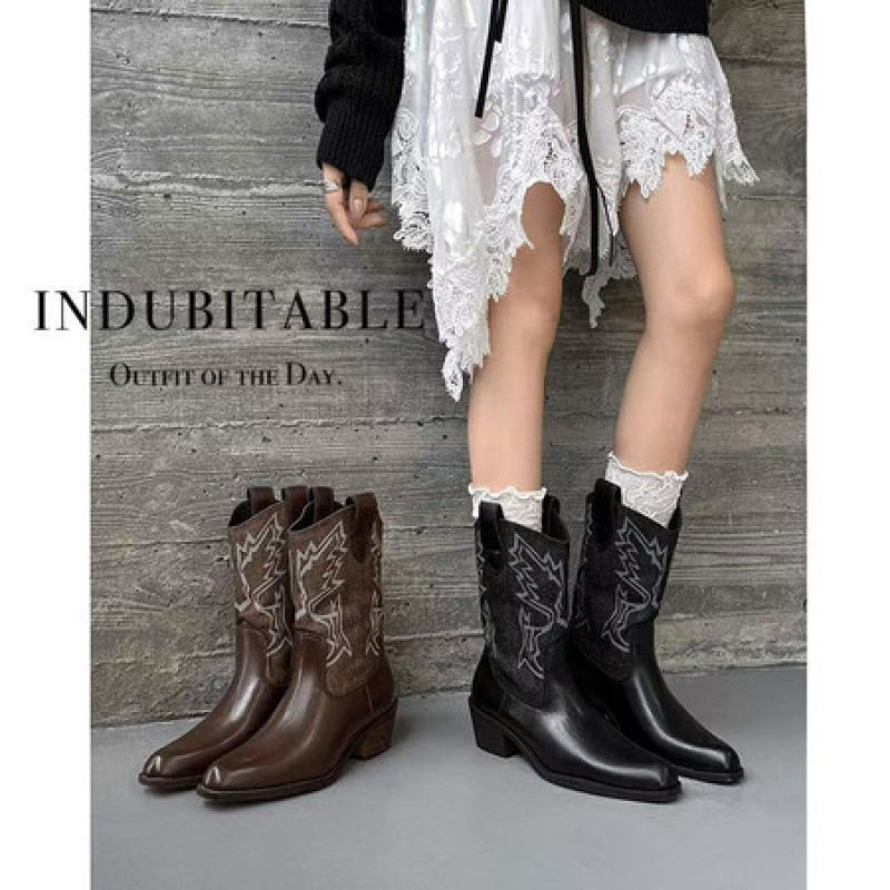 2025新款粗跟短筒马丁靴埃及靴刺绣小众真皮西部牛仔靴女沙漠女靴,户外/登山/野营/旅行用品,登山鞋/徒步鞋,淘宝优惠券,粉丝福利购,淘宝优惠卷