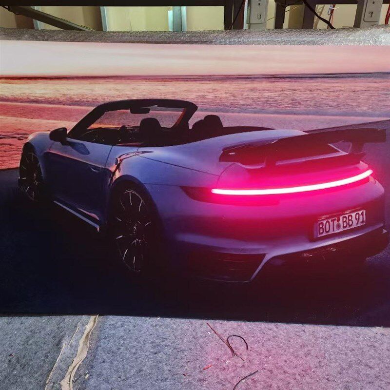 汽车发光壁画装饰画卧室电竞房挂画车库改装店车灯无线遥控发光画