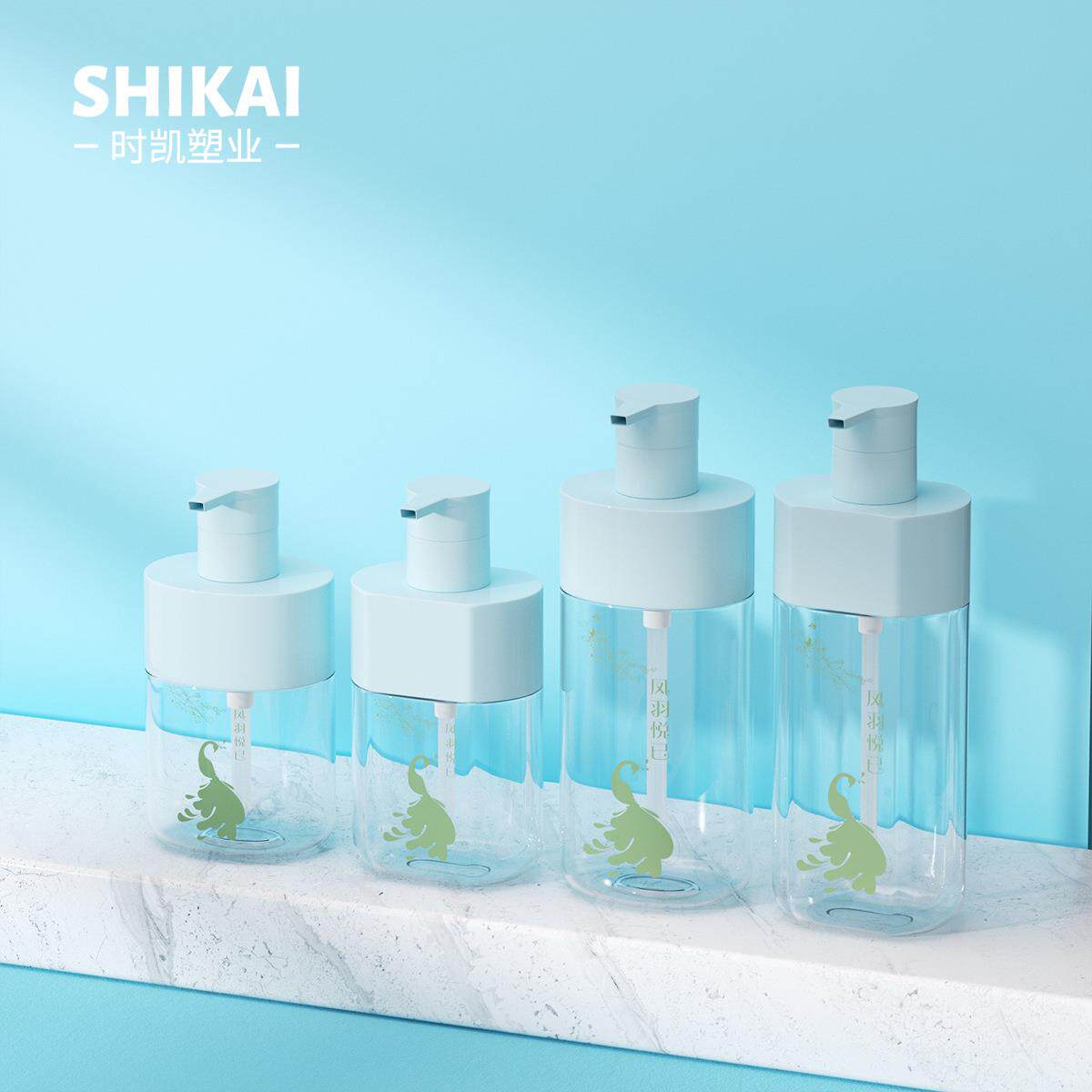 时凯现货300ml500ml透灰按压洗发水瓶洗手液沐浴露香薰乳液瓶子