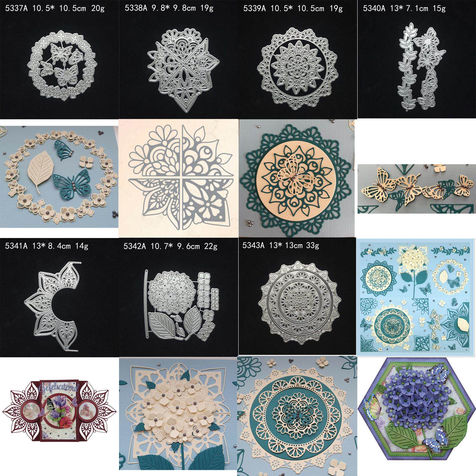 蝴蝶圆弧蕾丝装饰切割刀模cutting dies scrapbooking压花刀模