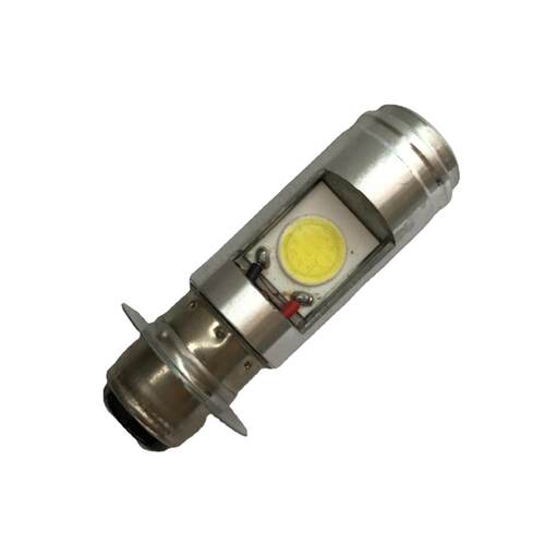 摩托车大灯LED P15D-25-1单爪双面正负控可用灯泡 12W