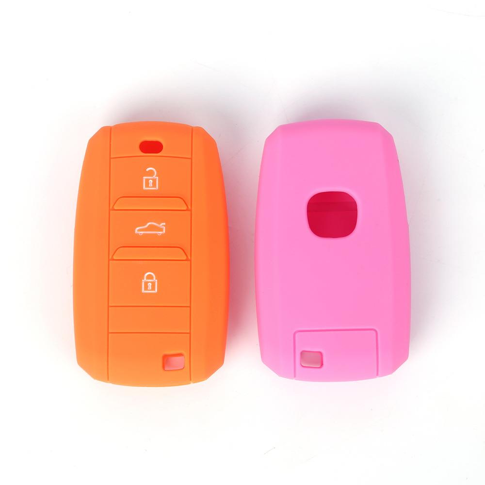 适用长安CS75智能3键硅胶钥匙套CS35车用锁匙包睿驰cc遥控器护套